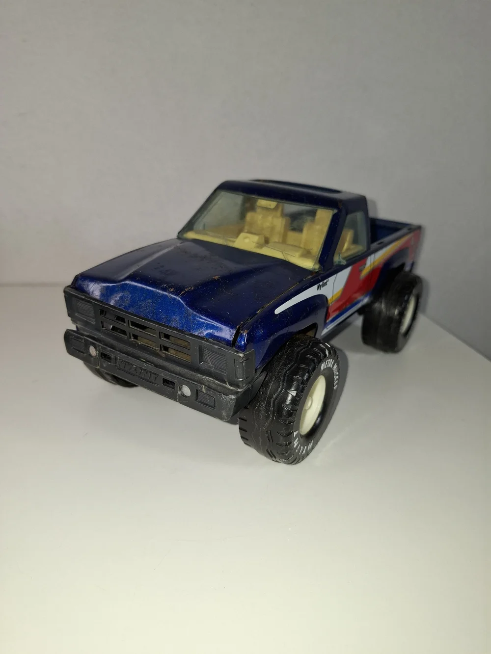 Vintage 90's Blue Red 4x4 Toy Pickup Truck - Kids Toy